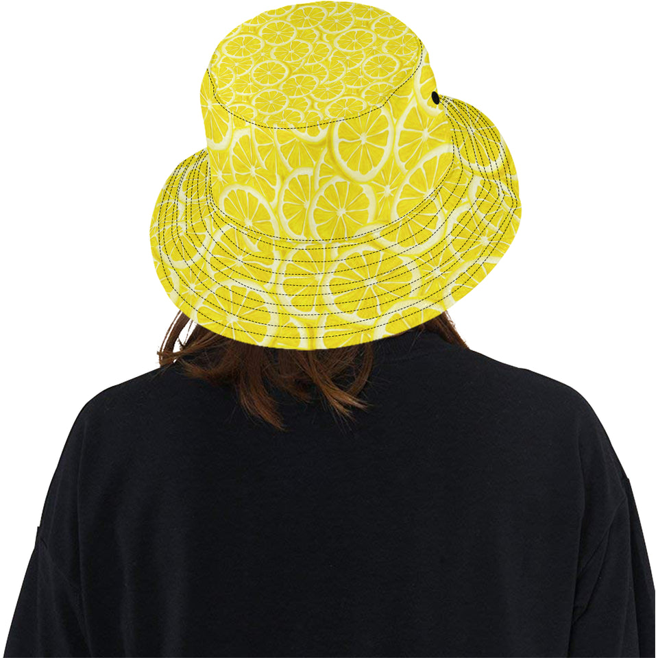Sliced Lemon Pattern Unisex Bucket Hat