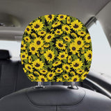 Sunflower Theme Pattern Car Headrest Cover