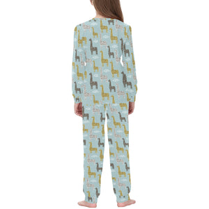 Giraffe Pattern Print Design 03 Kids' Boys' Girls' All Over Print Pajama Set