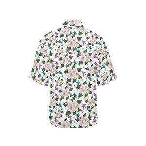 Hummingbird Pattern Print Design 01 Women's All Over Print Hawaiian Shirt