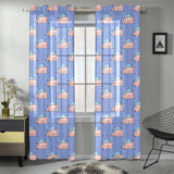 Pig Pattern Print Design 03 Gauze Curtain