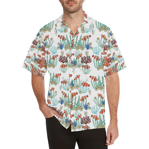 Clown Fish Pattern Print Design 04 Men's All Over Print Hawaiian Shirt (Model T58)