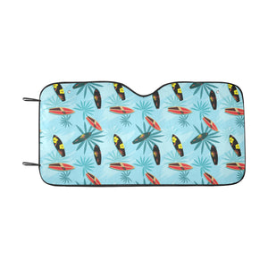 Surfboard Pattern Print Design 03 Car Sun Shade