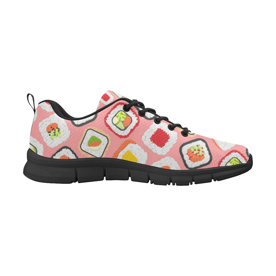 Sushi Roll Pattern Men's Sneakers Black