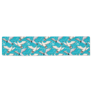 Seagull Pattern Print Design 03 Table Runner