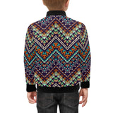 Zigzag African Afro Dashiki Adinkra Kente Kids' Boys' Girls' Bomber Jacket