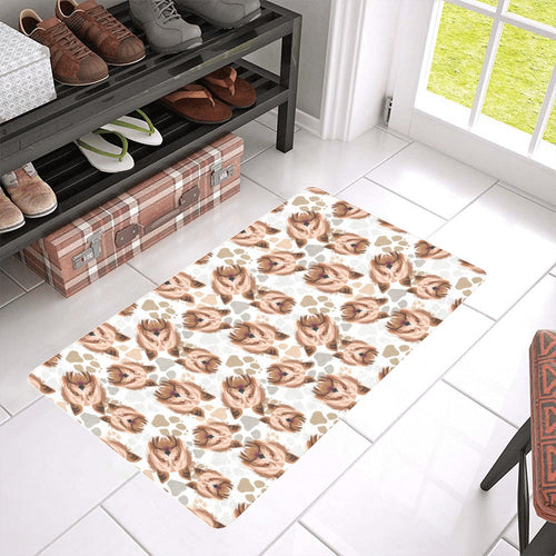 Yorkshire Terrier Pattern Print Design 04 Doormat