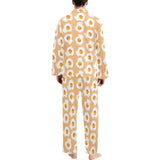 Fried Eggs Pattern Print Design 01 Men's Long Pajama Set