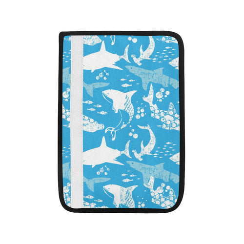 Shark Pattern Blue Theme Car Seat Belt Cover