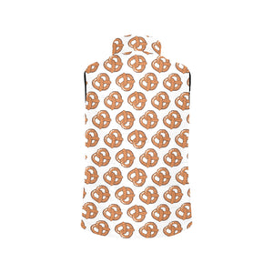 Pretzels Pattern Print Design 05 Women's Padded Vest