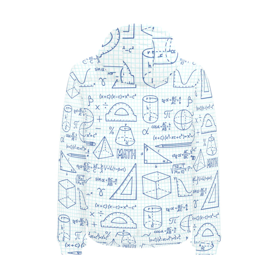 Math Pattern Print Design 03 Men's Padded Hooded Jacket(ModelH42)