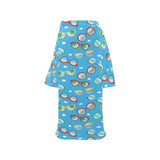 Sun Glasses Pattern Print Design 03 Blanket Robe with Sleeves