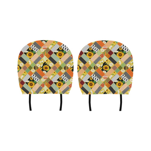 Sunflower Pattern Car Headrest Cover