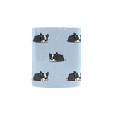 Sleep Boston Terrier Bone Pattern Classical White Mug (FulFilled In US)