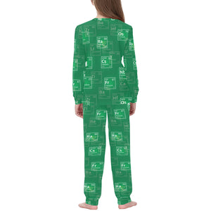 Chemistry Periodic Table Pattern Print Design 01 Kids' Boys' Girls' All Over Print Pajama Set