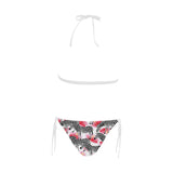 Zebra Red Hibiscus Pattern Sexy Bikinis Two-Pieces Swimsuits