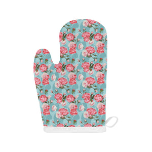 Rose Pattern Print Design 03 Heat Resistant Oven Mitts