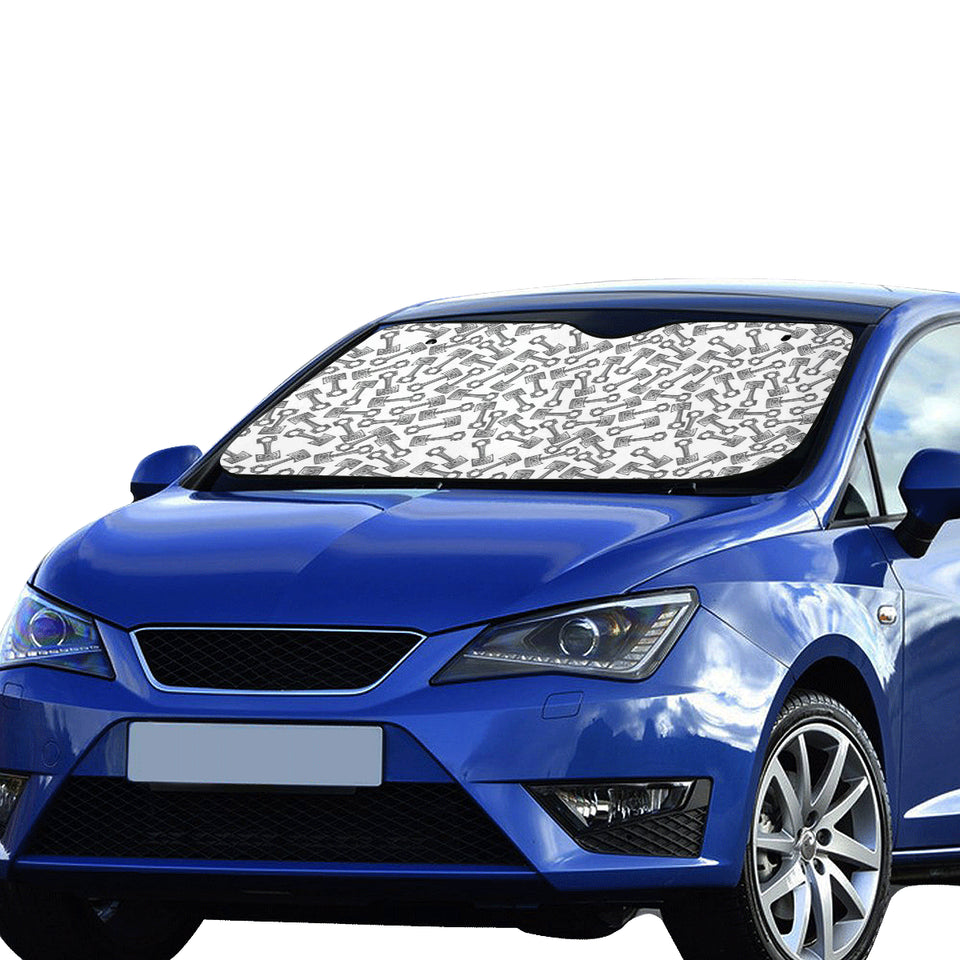 Engine Piston Pattern Print Design 01 Car Sun Shade