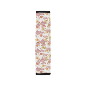 Tea pots Pattern Print Design 01 Car Seat Belt Cover