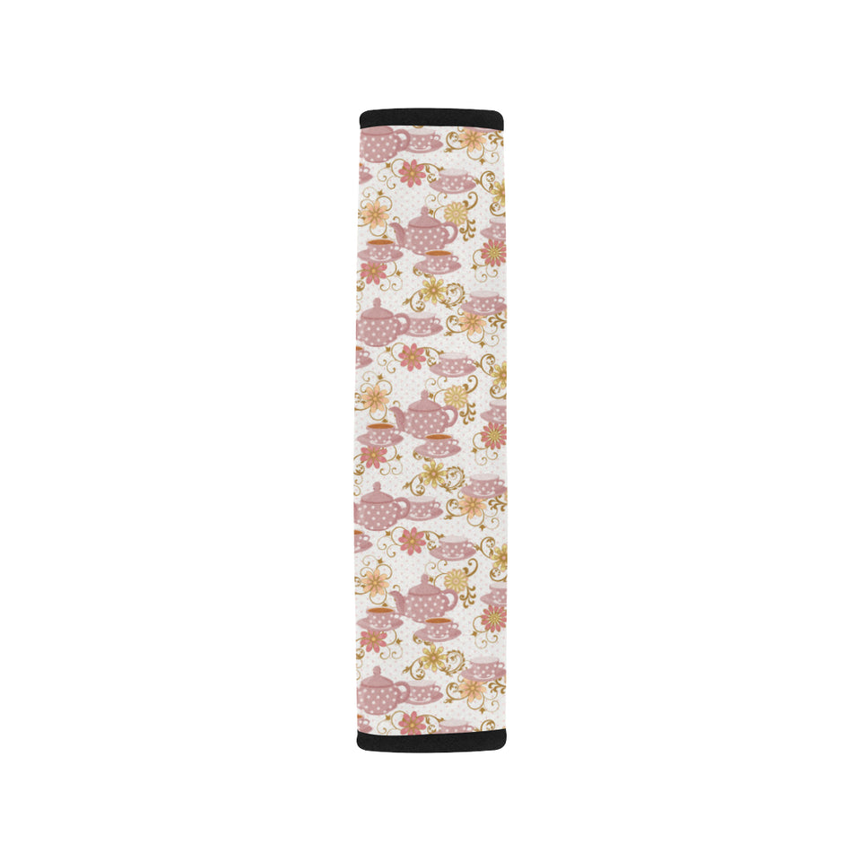 Tea pots Pattern Print Design 01 Car Seat Belt Cover