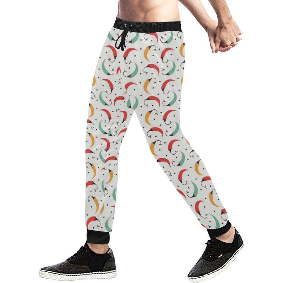 Red Green Yellow Chili Pattern Unisex Casual Sweatpants