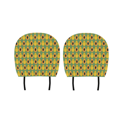 Papaya Pattern Background Car Headrest Cover