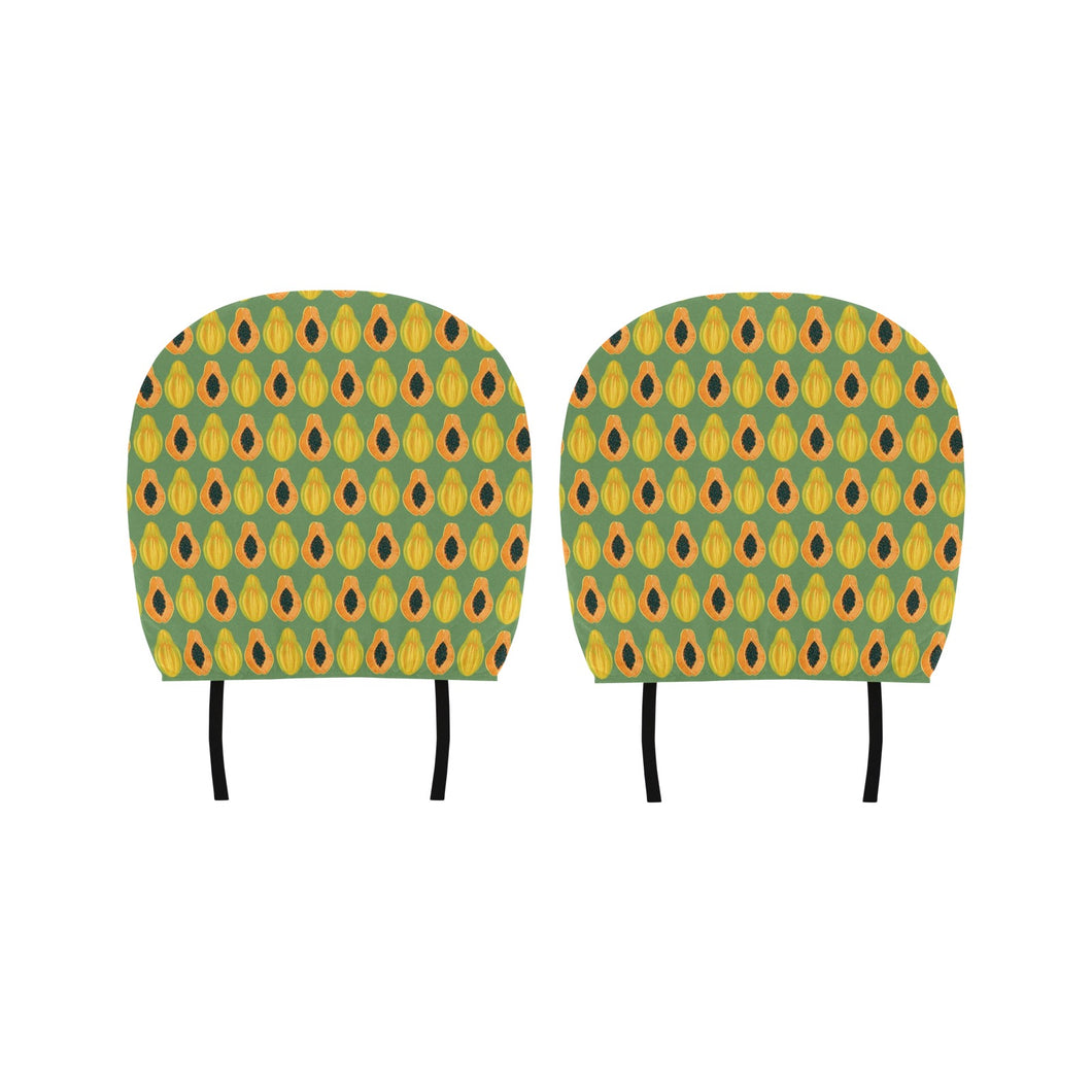 Papaya Pattern Background Car Headrest Cover