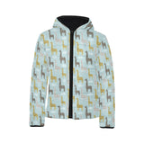 Giraffe Pattern Print Design 03 Kids' Boys' Girls' Padded Hooded Jacket