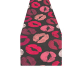 Lips Pattern Print Design 02 Table Runner