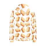 Sandwich Pattern Print Design 01 Men's Padded Hooded Jacket(ModelH42)