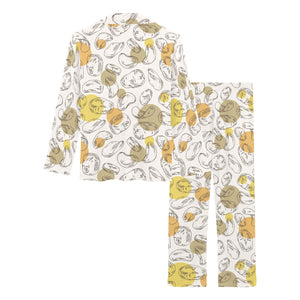 Potato Chips Pattern Print Design 02 Women's Long Pajama Set