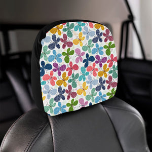 Colorful Butterfly Pattern Car Headrest Cover