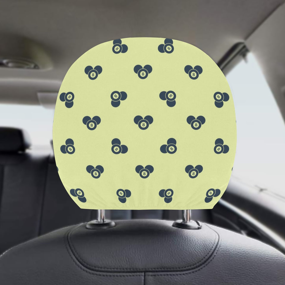 Billiard Ball Pattern Print Design 05 Car Headrest Cover