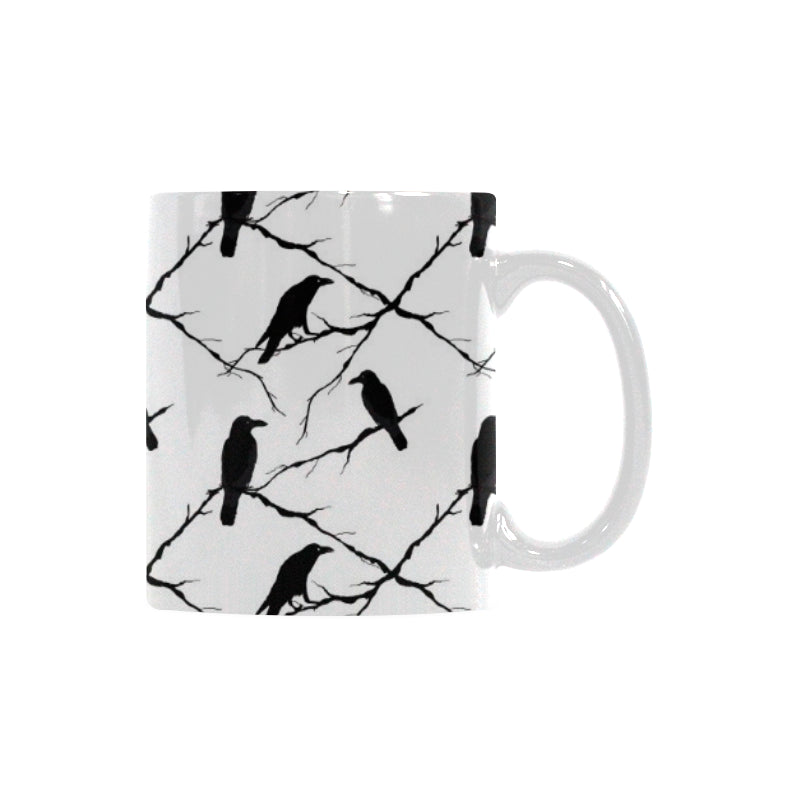 Crow Pattern Background Classical White Mug (FulFilled In US)