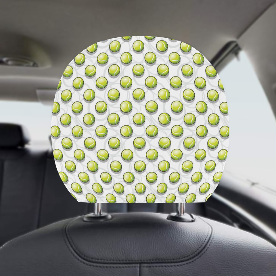 Tennis Pattern Print Design 05 Car Headrest Cover