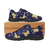 Unicorn Gold Pattern Men's Sneakers Black