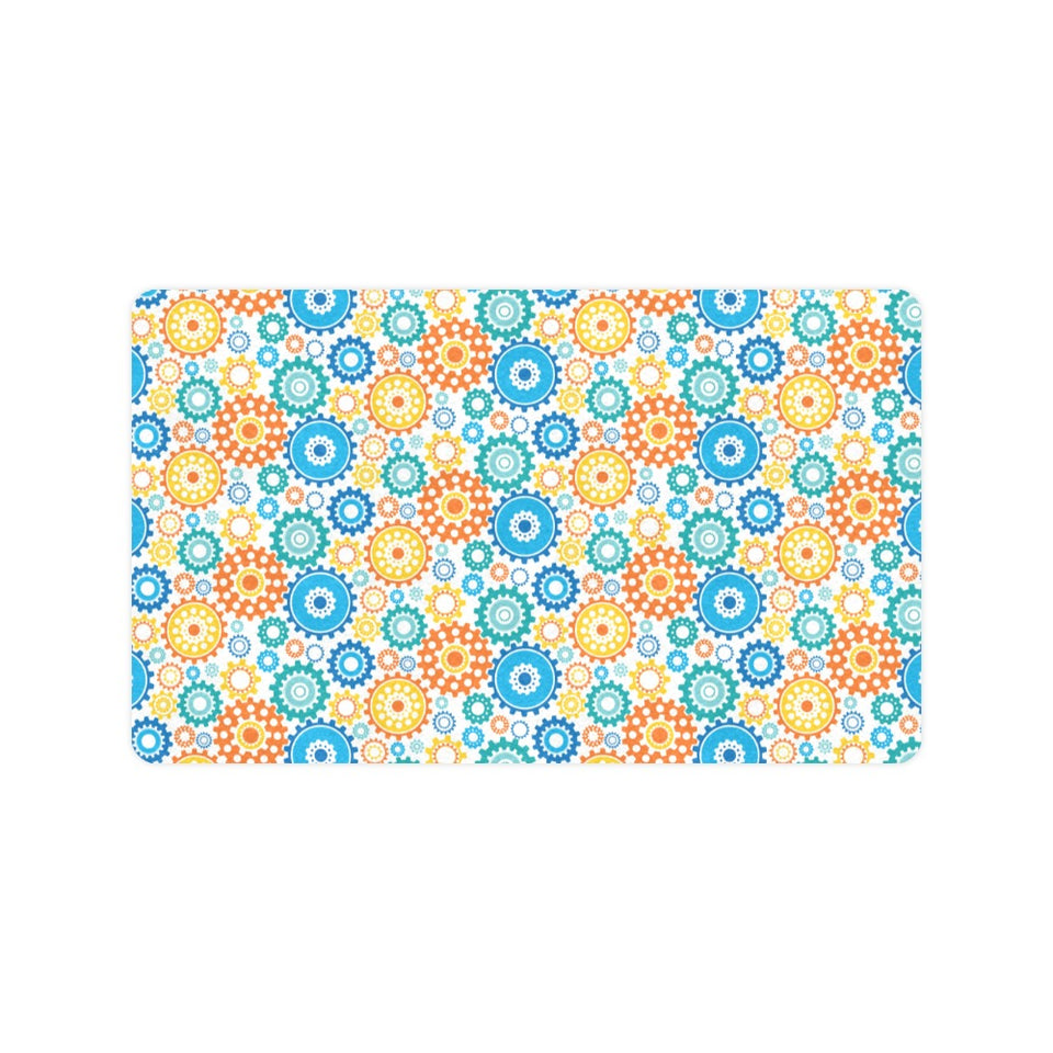 Gear Pattern Print Design 04 Doormat