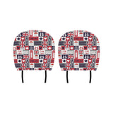 British Pattern Print Design 03 Car Headrest Cover