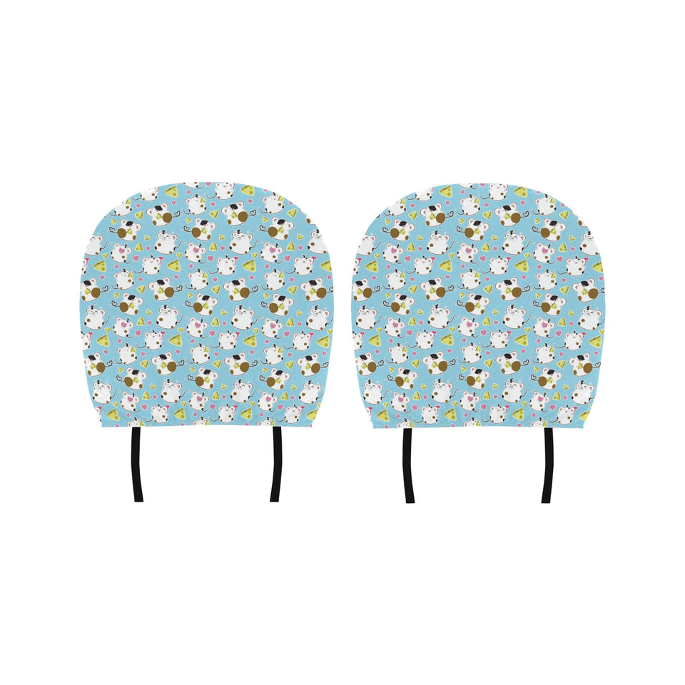 Guinea Pig Pattern Print Design 03 Car Headrest Cover