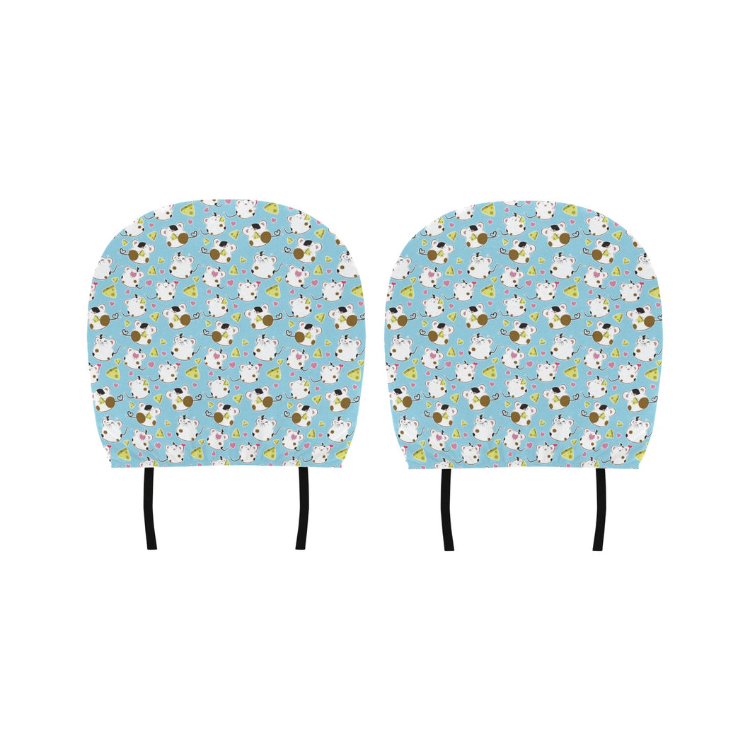 Guinea Pig Pattern Print Design 03 Car Headrest Cover