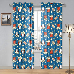 Popcorn Pattern Print Design 03 Gauze Curtain