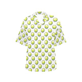 Tennis Pattern Print Design 05 Women's All Over Print Hawaiian Shirt