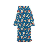 Popcorn Pattern Print Design 03 Blanket Robe with Sleeves