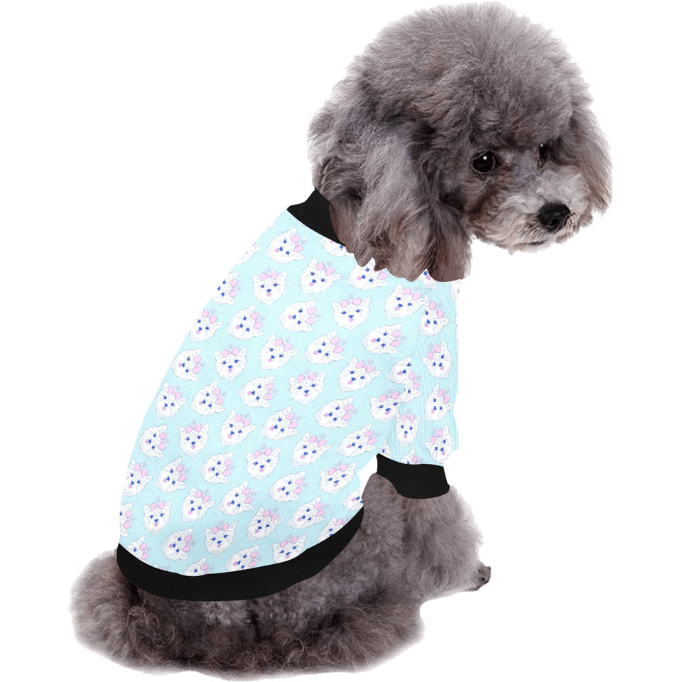 Yorkshire Terrier Pattern Print Design 01 All Over Print Pet Dog Round Neck Fuzzy Shirt