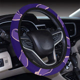 Eggplant Pattern Print Design 02 Car Steering Wheel Cover