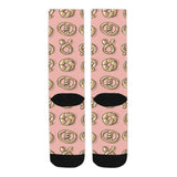 Pretzels Pattern Print Design 04 Crew Socks