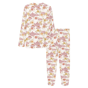 Tea pots Pattern Print Design 01 Women's All Over Print Pajama Set