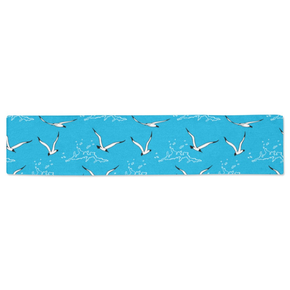 Seagull Pattern Print Design 05 Table Runner