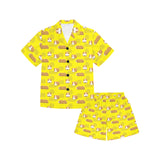 Guinea Pig Pattern Print Design 04 Kids' Boys' Girls' V-Neck Short Pajama Set