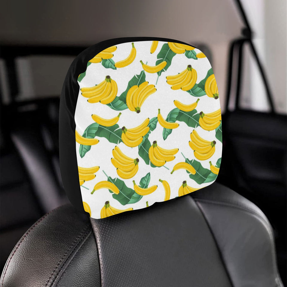 Banana and Leaf Pattern Car Headrest Cover